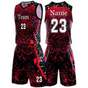 Uniformes de Baloncesto Sublimados Personalizados Unisex, Conjunto Completo Transpirable, Ligero, que Absorbe la Humedad, Camisetas y Pantalones Cortos para Equipos, 100% - Product Image 1
