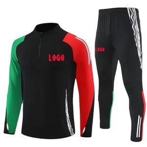 Nuevo estilo, chándal de fútbol de alta elasticidad, logotipo personalizado, ropa deportiva de entrenamiento de fútbol transpirable de manga larga para hombres - Product Image 1