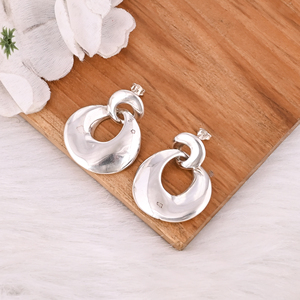 ต่างหูห่วงเรียบหรู คลาสสิก คุณภาพสูง เงินแท้ 925 ของขวัญแต่งงานน่ารักสำหรับผู้หญิง เครื่องประดับงานปาร์ตี้ขายส่งนำโชค - Product Image 4