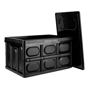 Scatola in Plastica Nera Pieghevole dal Design Minimalista, Rinforzata con Struttura Impilabile - Product Image 3