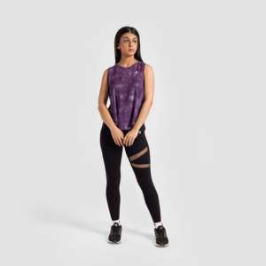 Vital Purple Sports Bras with Mesh Cover up Top - Product Image 4