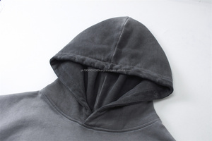 Sudadera con Capucha Personalizada 100% Algodón Lavada con Ácido, Serie High Street, Lavado Estilo Vintage, Sudadera Extra Grande - Product Image 5