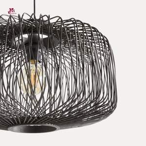 Artículos calientes Pantalla de bambú de ratán Lámpara colgante de bambú natural para la decoración del hotel de la cocina del hogar - Product Image 3