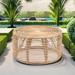 Muebles de mesa de ratán funcionales y elegantes para sala de estar, comedor, hotel, añadiendo carácter tropical a entornos relajados - Product Image 4