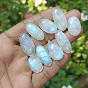 Piedra Lunar Arcoíris 100% Natural, Cabujón Octogonal, Gema Suelta en Forma de Corazón, Color 100% Natural, 20% de Descuento y Regalo de Año Nuevo - Product Image 2