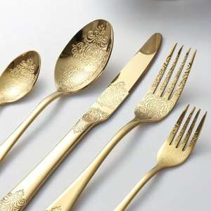 Stylish and Affordable Brass Cutlery Set with <b>Top</b>-notch Craftsmanship Perfect for Enhancing Your <b>Table</b> Settings - Product Image 1