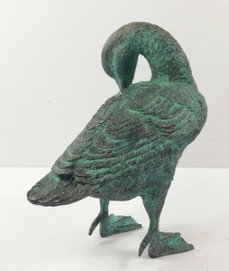 Décoration de jardin moderne Sculpture en bronze et métal antique Statue de canard en laiton - Product Image 3