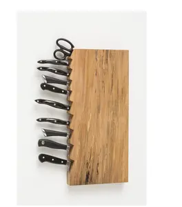 厨房木质刀架双面磁性刀架厨房优质手工制作价格实惠