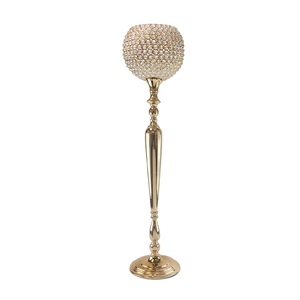 Chandelier plaqué or et argent brillant chaud avec bougeoir votif en cristal avec Logo personnalisé et utilisation pour la décoration de la maison - Product Image 4