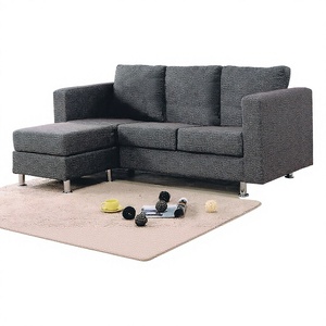 Sofá Seccional en Forma de L JPS 232150 para Sala de Estar Muebles Modernos para el Hogar Tapizado en Tela y Cuero PVC Malasia - Product Image 1