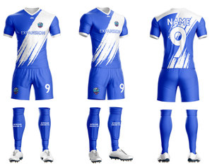 Maillot de football en polyester respirant de haute qualité, personnalisable avec logo imprimé, faible MOQ, sublimation du nom sur les maillots et hauts - Product Image 4