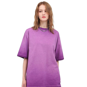 เสื้อยืดวินเทจ boxy เสื้อยืดซักแล้วเสื้อยืดครอปไหล่ตกเสื้อยืดกันแดดจางลง - Product Image 5