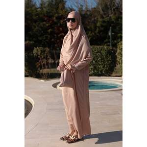 Robe de prière beige modeste avec sac - Product Image 4