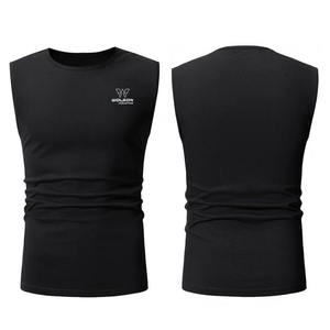 Camiseta sin Mangas Deportiva para Hombre con Logotipo Personalizado al por Mayor, Camiseta sin Mangas Transpirable con Cuello Redondo para Verano, Camiseta sin Mangas Lisa de Talla Grande para Hombre, Unisex - Product Image 4