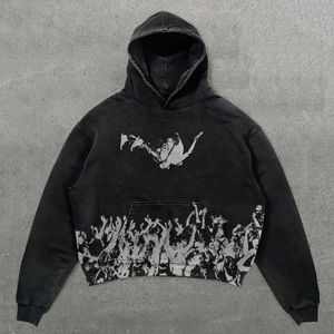 Sudadera con Capucha Unisex de Felpa Francesa 100% Algodón, Personalizable con Logotipo, Térmica, con Lavado Ácido y Estampado de Personajes, 350gsm 450gsm - Product Image 5