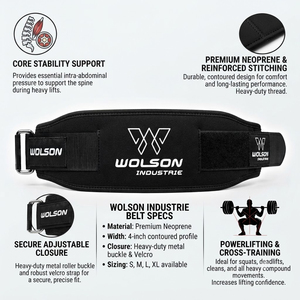 Durable EVA Breathable Workout <b>Belt</b> Hook Loop Closure for Weight Training Powerlifting Fitness <b>Exercise</b> Waist Support Unisex - Product Image 5