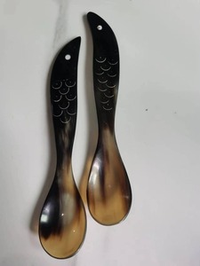 Cubiertos cuchara de cuerno de búfalo y cuchara de cuerno de sopa de vaca y vajilla de café y cuchara de cuerno de cubiertos para superventas - Product Image 6