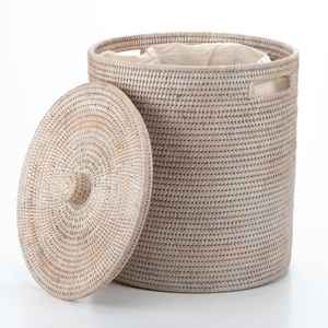 Cesta de almacenamiento grande personalizada, organizador de patrón redondo tejido de plátano artesanal Natural para decoración del hogar - Product Image 4