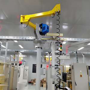 Grue d'Atelier Pliante et Pivotante pour Espaces Restreints avec Palan Équilibreur 500 kg - Product Image 2