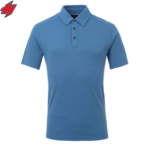 Polo de golf de alta calidad para hombre diseñado a medida con logotipo bordado 95% poliéster 5% Spandex patrón de lona sólida - Product Image 6