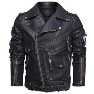 2023 New <b>Model</b> Wholesale Customized Leather Jacket Men <b>Motorbike</b> Jacket All Size Available - Product Image 1