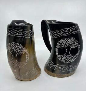 Alliance Craft Tasse à corne de buffle écologique Excellente qualité Fourniture en vrac pour café Agate Bière Tous animaux - Product Image 1