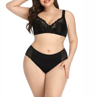 플러스 사이즈 여성용 여름 와이어프리 데일리 귀여운 부드러운 통기성 3/4컵  thong 나일론/면 고품질 맞춤형 솔리드