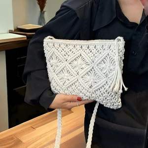 กระเป๋าแฟชั่นสตรี Macrame สําหรับผู้หญิงผู้หญิง, กระเป๋าสะพายข้างมินวินเทจ, กระเป๋าอินเทรนด์สําหรับสาว OEM ผลิตในเวียดนาม - Product Image 5