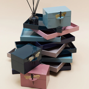 Caja lacada de color de fábrica Caja de joyería de madera vintage hecha con logotipo personalizado Caja de laca hecha en Vietnam - Product Image 3