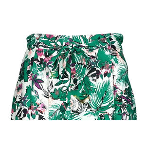 Pantalon droit décontracté pour femme, taille mi-haute, fermeture à cordon, respirant, séchage rapide, toile unie, 100% coton - Product Image 2