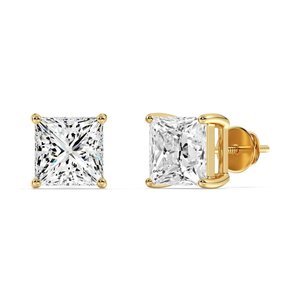 Princess Cut Lab Grown Diamond Stud <b>Earrings</b> - Product Image 1