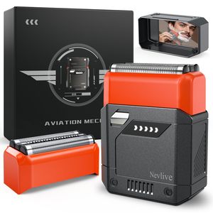 Rasoir électrique rechargeable USB-C, portable, sans fil, étanche, outil de soin du visage avec étui de voyage et tête de rechange IPX7 - Product Image 2