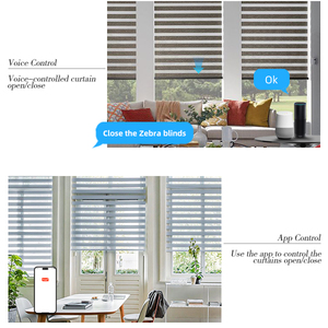 Store occultant moderne personnalisé prêt à poser, type zébré, avec fonction électrique intégrée, <span class=keywords><strong>en</strong></span> tissu. - Product Image 4