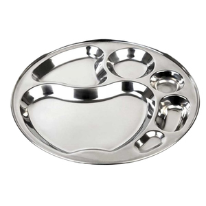 Ensemble Thalis en acier inoxydable de Style classique plateau/plats en acier Thali pour les fêtes expédition au Royaume-Uni - Product Image 2