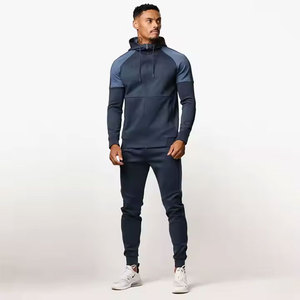 Venta al por mayor Premium 100% algodón hombres Jogger Gymwear conjunto de alta calidad impreso sólido Streetwear chándal personalizado invierno - Product Image 1