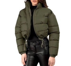 Veste matelassée à col montant de qualité supérieure veste d'hiver élégante de couleur personnalisée veste polaire pour femmes au design décontracté - Product Image 5