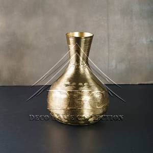 Jarrón de Metal Martillado Antiguo, Alto, de Bronce, Decorativo, para Flores, Estilo Industrial Moderno y Rústico, para Decoración del Hogar, Hotel o Bodas - Product Image 3