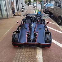 Go-Kart Eléctrico de Carga Rápida de 4 Tiempos con Velocidad Máxima de 75 km/h para Entretenimiento en Interiores/Exteriores y Derrapes