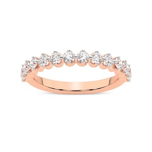 แหวนเพชรคลาสสิกประณีต เพชรเลี้ยงในห้องปฏิบัติการ 0.50 กะรัต น้ำหนักรวม 14K ทองคำแท้ สี FG ความสะอาดระดับ VS 13 เพชร ขัดเงาอย่างดี - Product Image 3