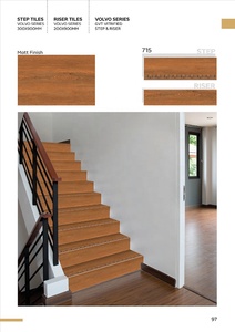 Meilleur prix Volvo Series 300x900mm Carreaux d'escalier en porcelaine émaillée antidérapants aspect marbre décoratif moderne - Product Image 4
