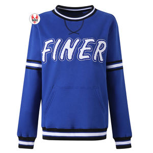 เสื้อสเวตเชิ้ตคอกลมผ้าฝ้ายคุณภาพสูง Zeta Phi Beta ระบายอากาศได้ดี สไตล์สตรีทแวร์ สีขาวน้ำเงิน สำหรับชมรมนักศึกษา  แบบถัก - Product Image 5