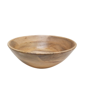 Set of 3 <b>Large</b> Size Mango Wood Round Serving <b>Bowls</b> Natural Color for Kitchen & Party Customizable Wedding <b>Salad</b> <b>Bowl</b> - Product Image 2