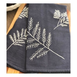 Tailor Made Waffle Cotton Eco-Friendly Leaf Printed Kitchen <b>Towel</b> Soft <b>Quick</b> <b>Drying</b> Dishcloth Customizable for Furniture Car - Product Image 1