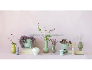 Florero de Metal Glam de granja de moda clásica con mango de bolas dobles decoración Interior decorativa jarrones de Metal - Product Image 5