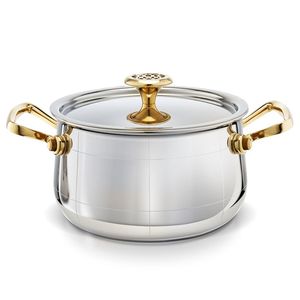 Marmite ronde faite à la main en acier inoxydable Offre Spéciale casseroles isolées de qualité supérieure en métal - Product Image 2