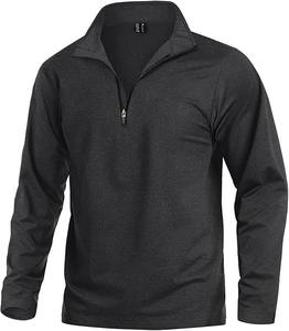 Premium <b>mens</b> half <b>zip</b> top 420 GSM cotton <b>fleece</b> warm winter pullover OEM & ODM custom logo embroidery factory direct - Product Image 5