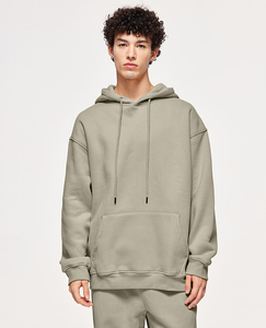 Vente en gros ODM OEM – Nouveau sweat à capuche unisexe en molleton 100 % coton 280 g, coupe oversize, respirant, écologique, 45 couleurs disponibles - Product Image 2