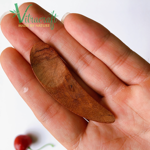Uper-cucharillas de madera hechas a mano, productos osméticos, 6cm - Product Image 3
