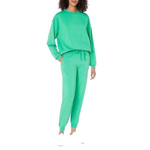 เสื้อกันหนาวแบบวินเทจของผู้หญิงเสื้อสเวตเชิ้ตคอกลมแขนยาวผ้าฟลีซ450gsm สำหรับฤดูหนาว - Product Image 3