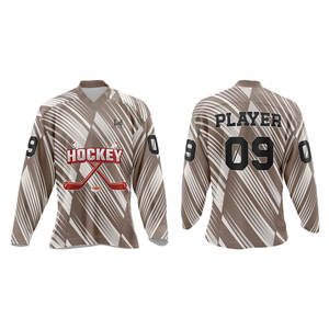 T-shirt de sport à manches longues surdimensionné personnalisé sublimé, vêtements de sport personnalisés, maillot de hockey sur glace pour hommes, maillot de football, streetwear - Product Image 4